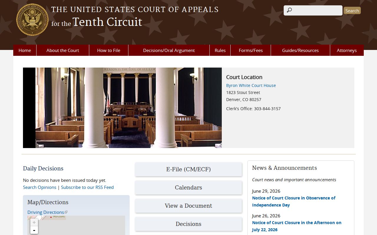 Moffat County District Court Tenth Circuit federal appeals context