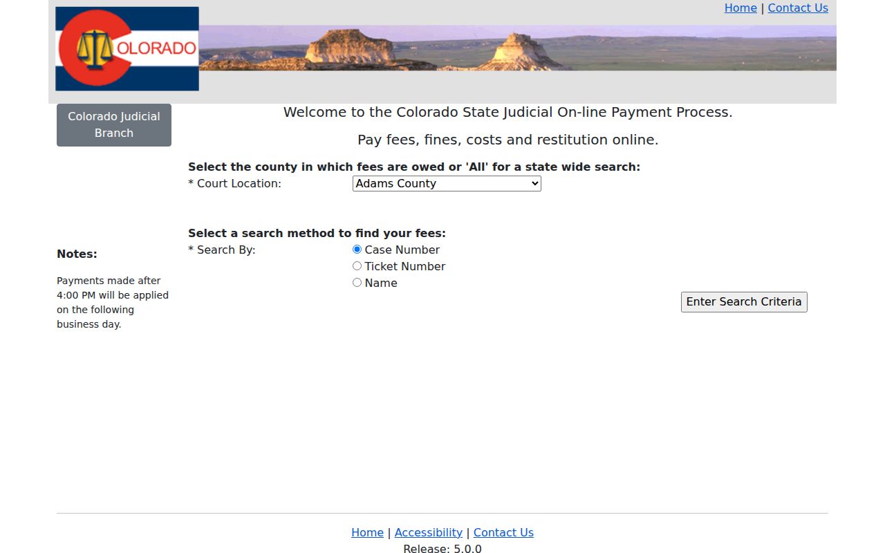 Moffat County court records Colorado Judicial Online Payment System