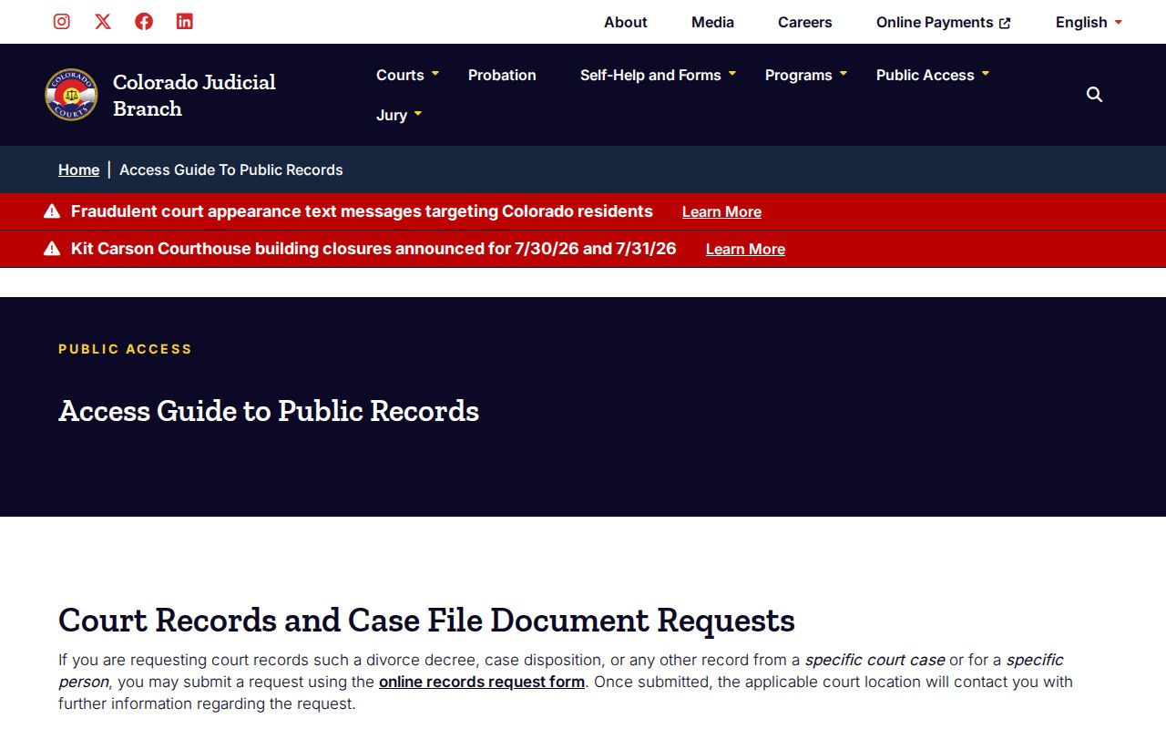 Moffat County court records Colorado Judicial Branch access guide