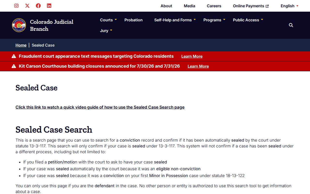 Moffat County court records sealed case search